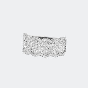 Anillo de Dos Filas con Incrustaciones de Diamantes Redondos de 2.00CTW - Product Image 2