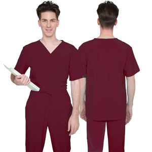 ชุดยูนิฟอร์มแพทย์ พยาบาล โรงพยาบาล ผ้าถักยืดหยุ่น เป็นมิตรกับสิ่งแวดล้อม สำหรับบุรุษและสตรี ดูแลรักษาง่าย ไม่ยับง่าย  ปรับแต่งโลโก้ได้ - Product Image 2