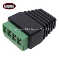 Vente directe usine – Connecteur femelle banane en laiton 50 ohms pour câble, adaptateur de borne 3,0 mm, noir/vert, 24-14AWG PVC