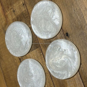 Sous-verres en résine époxy transparente de qualité supérieure, sous-verres en résine faits à la main en gros, provenant d'Inde - Product Image 2