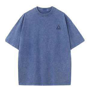Camisetas Casuales para Hombre con Hombros Caídos, Corte Holgado y Tela Suave, Perfectas para Conjuntos de Verano y Estilo Urbano - Product Image 1