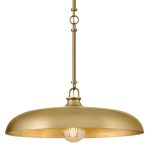 Round Brass Pendant <b>Light</b> Gold Metal Shade LED <b>Indoor</b> Ceiling Fixture Large Size Mounted Design Handmade Pendant Lamps - Product Image 4