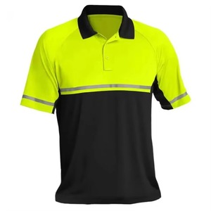Polo de sécurité haute visibilité réfléchissant et respirant en polyester certifié CE pour ingénieurs de la construction avec logo personnalisable - Product Image 2