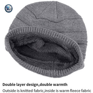 Premium Quality Latest Design Jacquard Hats Wholesale 100% Wool & Cotton Customized Beanie Hats - Product Image 4