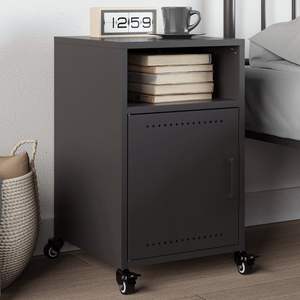 เหล็กรีดเย็นสีดำตู้ข้างเตียง14.2x15.4x23.2ใน nightstands - Product Image 1