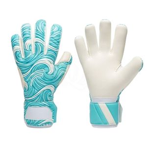 Gants de gardien de but rouge et bleu avec paume en latex premium, ajustement flexible, haute adhérence, équipement pour matchs et entraînements de football - Product Image 2