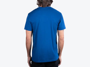 Camiseta For Level Apparel Style, 100% Algodón Peinado Anillado, Manga Corta, Cuello Redondo, Estampado Frontal, Transpirable, para Hombre, Color Azul Marino - Product Image 4