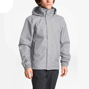 Chaqueta Impermeable con Capucha para Hombre, Color Gris, Colores Personalizados, Tallas Personalizadas, Ropa Casual de Otoño, Cierre de Cremallera, Poliéster con Revestimiento de PU - Product Image 3