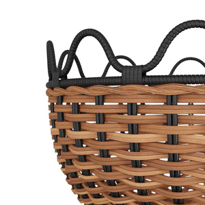 Bol élégant en rotin tressé à la main avec pieds, panier décoratif sur piétement, éco-responsable, en fibres naturelles, décoration intérieure stylée, style bohème - Product Image 3
