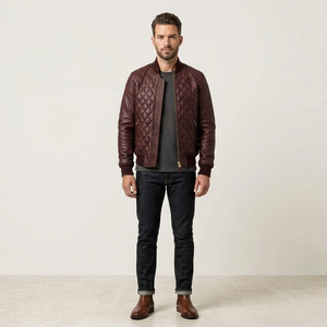 Chaquetas de Cuero para Hombre, Diseño 2026, Totalmente Personalizadas, de Cuero Genuino de Búfalo, Hechas en Sialkot, Pakistán, Chaqueta de Cuero Negra - Product Image 3