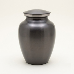 Urna funeraria clásica de metal estañado cepillado para cenizas humanas de adultos, urna conmemorativa, proveedor mayorista de fábrica a bajo precio - Product Image 1
