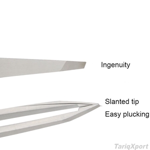 Pince à épiler professionnelle de luxe en acier inoxydable pour sourcils et poils du visage, ultra-fine, à pointe biseautée et précise, réutilisable, haute qualité - Product Image 2