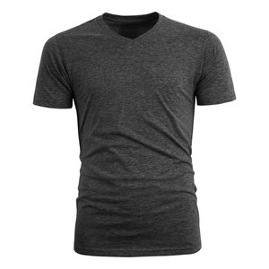 Camisetas de algodón para hombre con impresión de logotipo personalizado de alta calidad, fabricadas en fábrica profesional, cómodas camisetas con cuello en V para hombre - Product Image 3