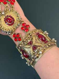 Bracelet afghan fait main de haute qualité, design personnalisé et magnifique, ensembles de bijoux vintage plaqués argent pour mariage 2026 - Product Image 5