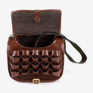 Sac de chasse en cuir véritable de qualité supérieure, porte-cartouches, doublure en daim, boucle en laiton, sac de tir bandoulière OEM - Product Image 4