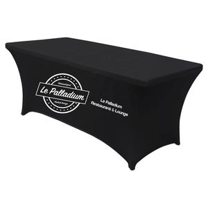 สแปนเด็กซ์ตารางปก<span class=keywords><strong>6</strong></span><span class=keywords><strong>ฟุต</strong></span>ติดตั้งผ้าปูโต๊ะโพลีเอสเตอร์พิมพ์ยืด Spandex ตาราง Toppers - Product Image 2