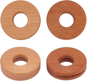 Clip de sellado de madera para bolsas de supermercado, bolsas de café, bolsas de donuts, forma redonda, tamaño y color personalizados - Product Image 4