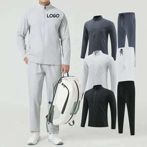 Vêtements de sport pour hommes en polyester/coton personnalisés avec logo, coupe-vent d'automne, fermeture éclair, capuche, jogging, sweat-shirt - Product Image 4