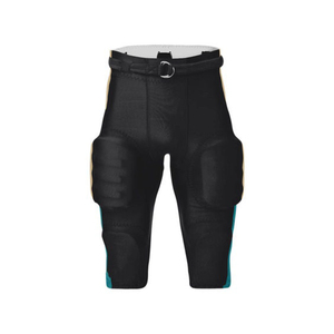 Men Light Blue <b>Padded</b> American Football Pants Drawstring Closure Breathable Athletic Sportswear Practice Game Wear football pant - Product Image 3