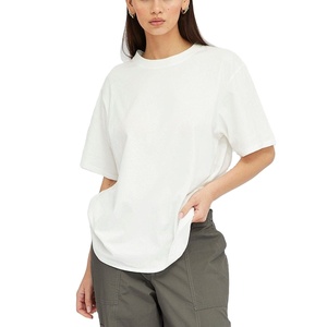 T-shirt à manches courtes en mélange pour femmes-Haut basique décontracté doux respirant et absorbant la sueur en stock ou exportation en vrac personnalisée de BD - Product Image 6