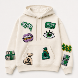 Oxytag Embroidered <b>Patch</b> Set Money Eye Lips Design <b>Sew</b>-<b>On</b> Applique <b>Patches</b> for Hoodie Customization Wholesale Rate OEM - Product Image 4