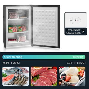 Mini congélateur vertical compact de 3,0 pieds cubes avec porte simple réversible et thermostat réglable Small H - Product Image 6