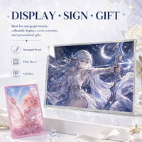 Planche Shikishi d'art anime japonais personnalisée, finition holographique avec impression de style dessiné à la main