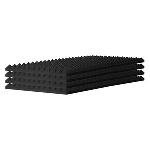 Set di 4 Pannelli Acustici Piramidali 48 X 24 X 2 Pollici, Resistenti al Fuoco, Insonorizzanti, Efficaci per l'Assorbimento del Suono - Product Image 1