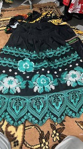Jupe décontractée pour femme, longueur genou, imprimé floral, respirante, 100% polyester, style Island Wear, dernière collection - Product Image 3