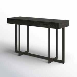 Table de canapé moderne en fer avec rangement, bureau rectangulaire pour salon, pieds en métal noir, présentoir - Product Image 5