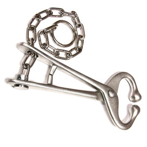 Pinza de nariz de toro de acero inoxidable de 7.5 pulgadas con cadena de 13.5 pulgadas, instrumento veterinario de acero inoxidable de alta resistencia para ganado bovino - Product Image 4