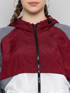 Chaqueta de nailon OEM personalizada para mujer, chaqueta cortavientos Anorak a prueba de viento con chaqueta cortavientos transpirable - Product Image 4