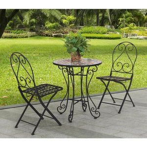 Conjunto de Muebles de Jardín Modernos de Hierro para Patio, con Construcción Resistente y Diseño Elegante - Product Image 3