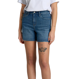 Shorts en jean respirants taille haute pour femme – Collection Printemps/Été – Boutons décoratifs – Grandes tailles – Ceinture à boucles – Poches - Product Image 2