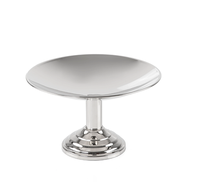 Support à gâteau élégant en métal argenté et bois, design moderne, écologique, non toxique, compatible micro-ondes, pour café et restaurant