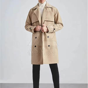 Manteau long en laine pour homme, style urbain, chaud et élégant, pour l'hiver, style moderne, vêtement d'extérieur - Product Image 5