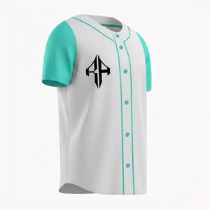 Camisetas de Béisbol con Estampado Técnico, Transpirables, de Secado Rápido, para Adultos, Cuello en V, Impresión Digital de Alta Calidad, 100% Poliéster - Product Image 6