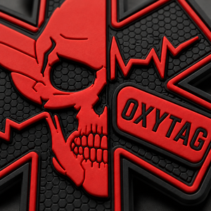 Oxytag 3D Rubber <b>Patch</b> Skull Cross Red Black Embossed <b>Sew</b>-<b>On</b> <b>Patch</b> Wholesale Rate OEM Custom PVC Rubber <b>Patches</b> Cheap price - Product Image 4