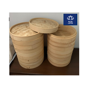 EXPÉDITION LE JOUR MÊME Cuiseur vapeur en bambou écologique sûr et propre, ustensile de cuisine en bois pur, idéal pour la cuisson à la vapeur des pains et des légumes, directement - Product Image 1
