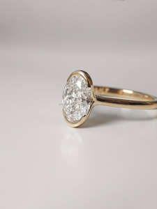 Anillos de Boda de Oro Sólido de 10K/14K/18K con Diamantes Cultivados en Laboratorio, Diseño Personalizado, Corte Ovalado, Joyería Fina, Anillo de Compromiso de Oro con Diamantes de Laboratorio - Product Image 3