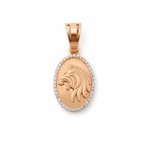 Colgante de Diamantes con Cabeza de León en Oro Rosa de 18 Quilates para Hombre, Unisex, Acabado Pulido, Inspirado en Animales, Regalo para Fiestas, Uso Diario, Joyería de Lujo - Product Image 2