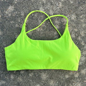 Solid Color Cross Hollow Womens Sports <b>Bra</b> Shockproof Padded Gym Yoga Fitness - Product Image 2