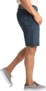 Shorts de Mezclilla Azul Oscuro para Hombre, Corte Clásico, Largo Medio, Mezcla de Algodón, Ropa Casual de Verano - Product Image 3
