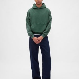 Sudadera con capucha de algodón para hombre, lisa, oversize, con hombros caídos, al por mayor, de forro polar técnico, para gimnasio y ropa deportiva - Product Image 5