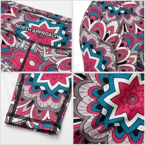 Leggings de yoga à taille haute et longueur intégrale, imprimé floral, extensibles dans quatre directions, en spandex et polyester, vêtements de sport pour femmes - Product Image 4