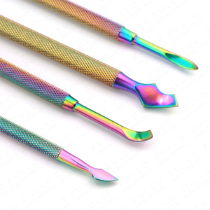 Lot de 4 repousse-cuticules double embout en acier inoxydable, outil de nettoyage des peaux mortes et du vernis à ongles pour manucure, pédicure et soins des ongles - Product Image 6