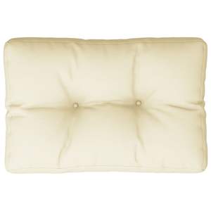 Fabric <b>Pallet</b> <b>Cushion</b> Cream 23.6\"x15.7\"x4.7\" Seat <b>Cushions</b> & Pillow - Product Image 2