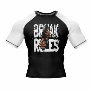 Grappling <b>MMA</b> Printed Custom <b>Rash</b> <b>Guards</b> Gym Wear Top Quality BJJ No Gi Brazilian Compression <b>MMA</b> <b>Rash</b> <b>Guards</b> For Mens - Product Image 1
