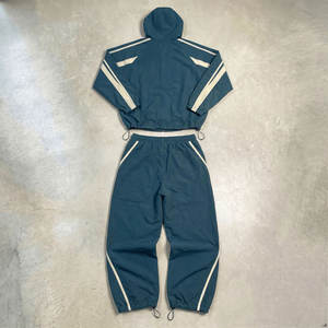 Conjuntos Deportivos Cortavientos de Moda para Hombre, Cierre Elástico, Dos Piezas, Nailon, para Entrenamiento al Aire Libre, con Servicio OEM - Product Image 2