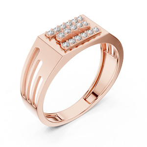 Yellow Gold Eternity Band <b>Ring</b> Triple Row Diamond <b>Ring</b> <b>Resizable</b> Classic Women Jewelry - Product Image 4